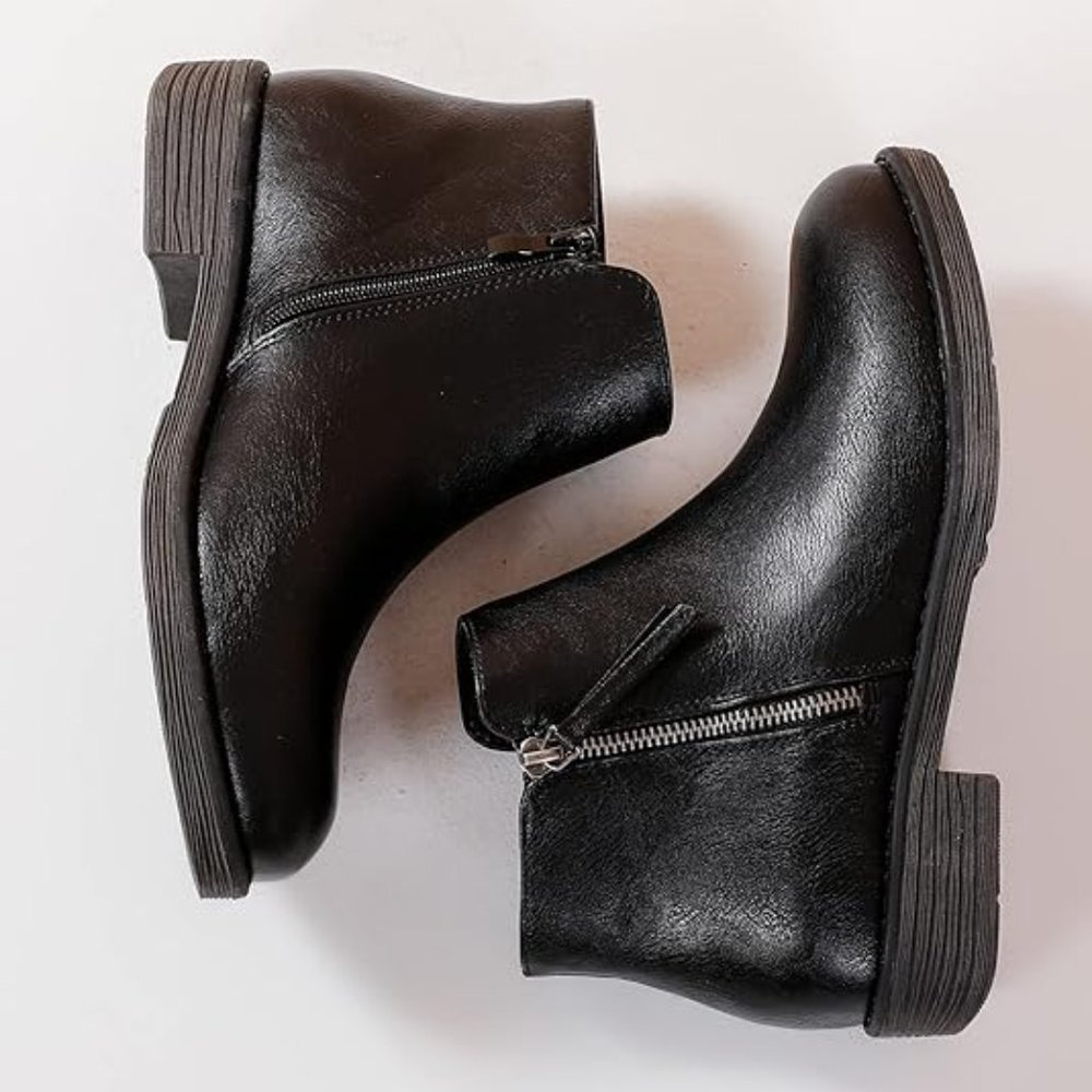 NWT Women's Wide Width Ankle Boots, Extra Wide Low Heel Side Zipper Winter Boot